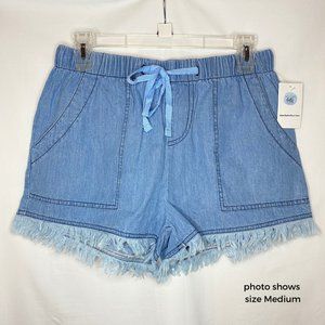 Fringed Hem Shorts- 100% Cotton- Sizes up to 2XL!